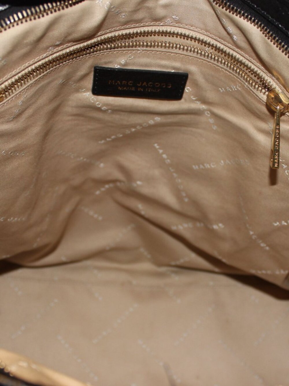 $1300 Marc Jacobs Black Leather Wellington Fulton Satchel Hobo Bag - Picture 14 of 15